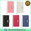 New diamond Leather back case flip cover for samsung galaxy j2